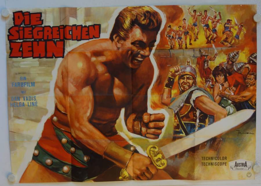 Triumph of the Ten Gladiators original release german doublepanel movie poster